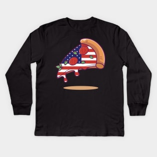 A Slice Of America Kids Long Sleeve T-Shirt